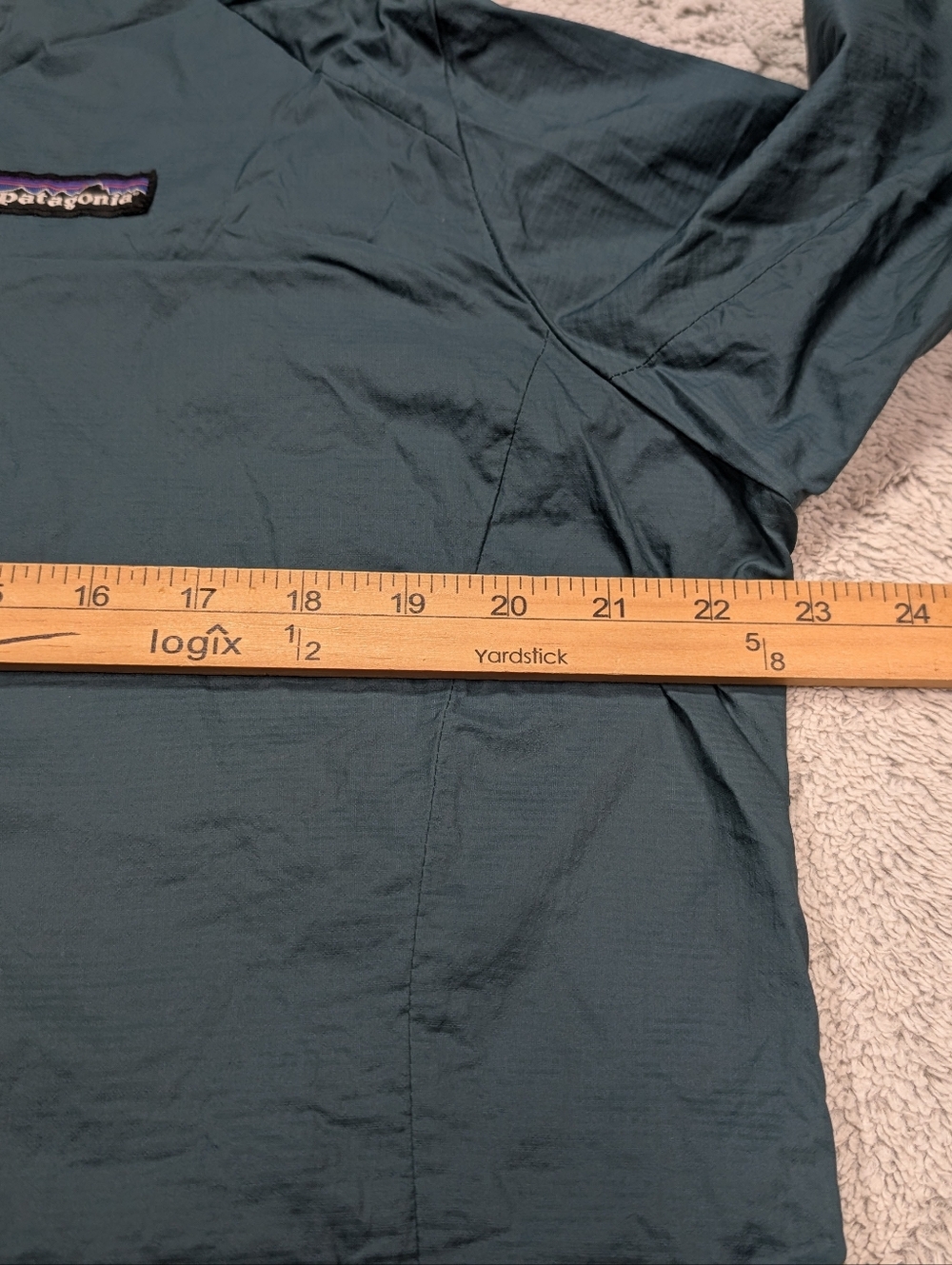 Patagonia Jacket Womens XL Green Teal Houdini Windbreaker Hood Light Packable - Picture 4 of 9
